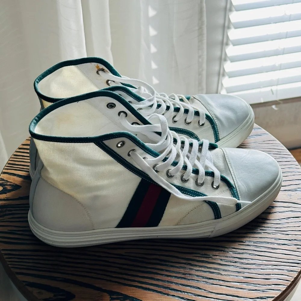 Authentic Gucci Canvas HighTop Sneakers Size 44 | US 10
